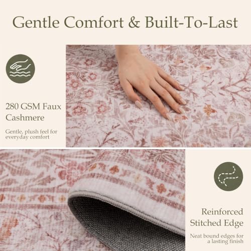 8x10 Area Rugs for Living Room (Blush Pink / 8' x 10' (Rectangular))