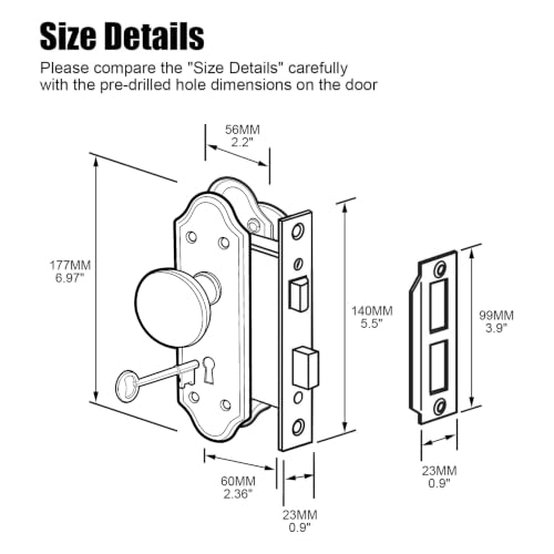 Mortise Lock Set for Interior Door