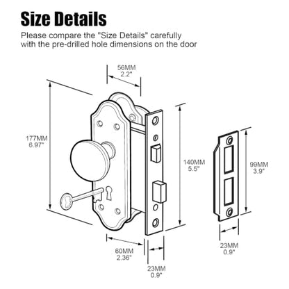 Mortise Lock Set for Interior Door
