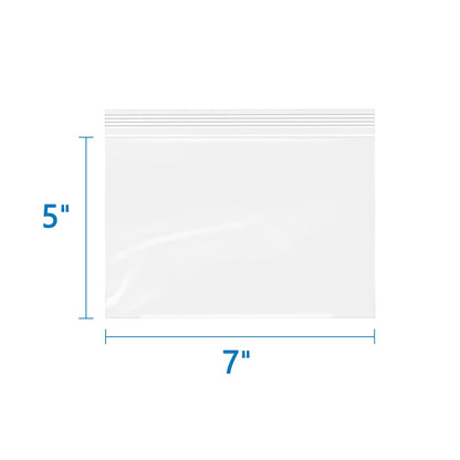 7" x 5" 200 Pack 2 Mil Resealable Zip Bags (7" x 5" 200 Pack)