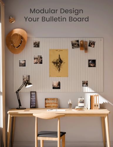 48" x 36" Large Felt Bulletin Board (Milky White / Fine-stripe 12-pack)