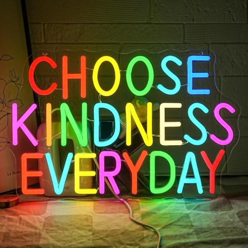 Choose Kindness Everyday Neon Sign for Wall Decor
