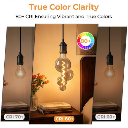 Gourd Shape Decorative LED Bulb E26 Dimmable (4w-3000k Gray Huge Bubble(dimmable))