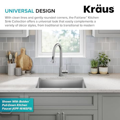 Stainless Steel 25 in 18 Gauge Undermount Kitchen Sink KHU641 (25 Inch / Single Bowl — Undermount)
