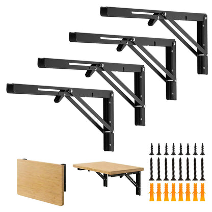 Black Folding Shelf Brackets (18 Inch)