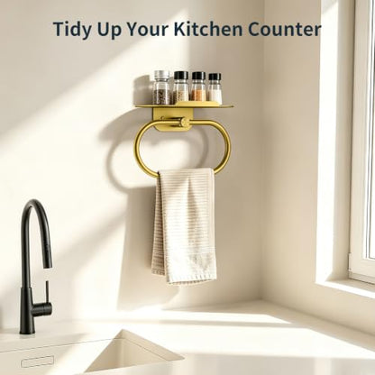 Hand Towel Holder with Shelf