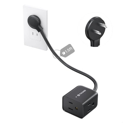 Flat Plug Extension Cord with 3 AC