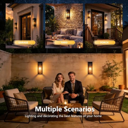 15 Inch Dawn to Dusk Sensor Outdoor Light Fixture Waterproof Porch Lights Outdoor Anti
