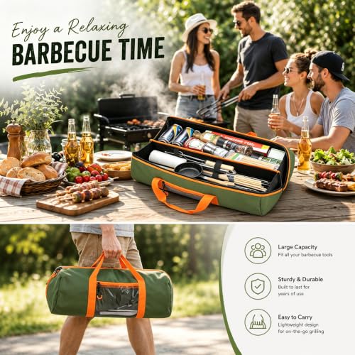 22'' Grill Tool Storage Bag with Inner Divider