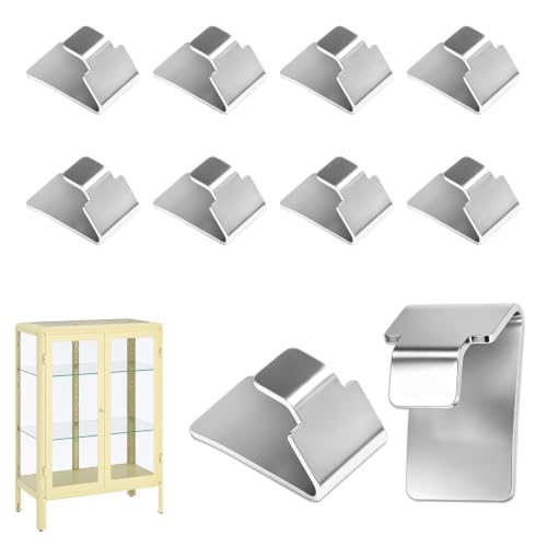 5 Pcs 114594 Metal Shelf Bracket Clips Compatible with IKEA Fabrikor Glass Door Cabinet