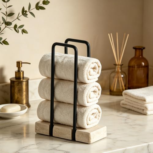 Travertine Texture Hand Towels Holder