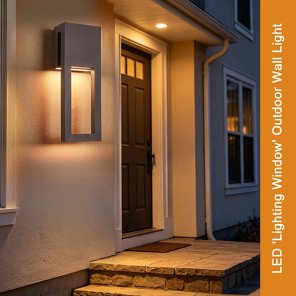Outside Garage Lights 15" Triac Dimming Wet Location Sconce (1Pack Textured Bronze(without Photocell))