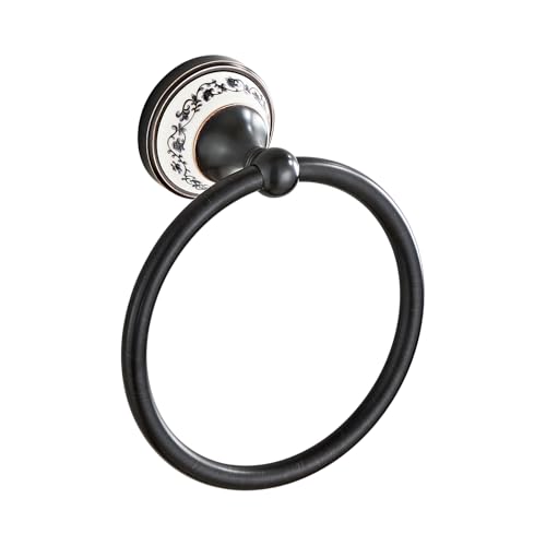 Towel Ring Wall Mounted Brass Towel Holder for Bathroom (Bronze)