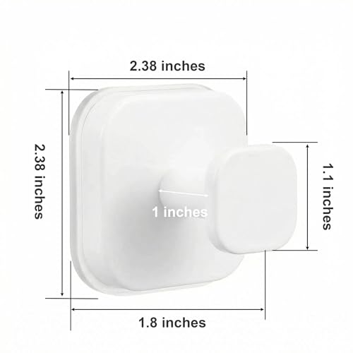 Suction Cup Hooks for Shower (White / 2 Pack)