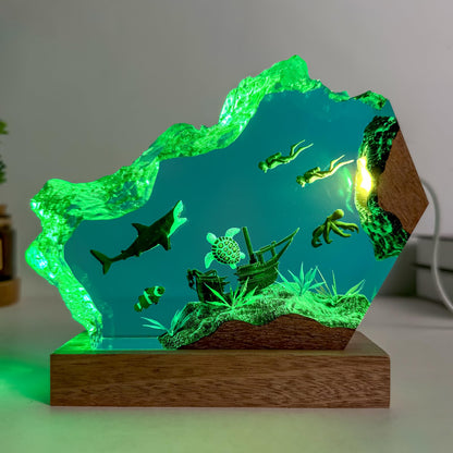 Shark Ocean Resin Lamp (Shark / S)