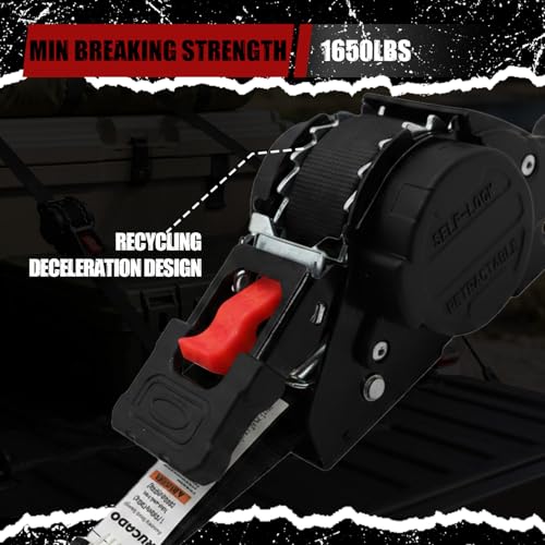 Retractable Ratchet Straps 1 Inch x 12 Ft