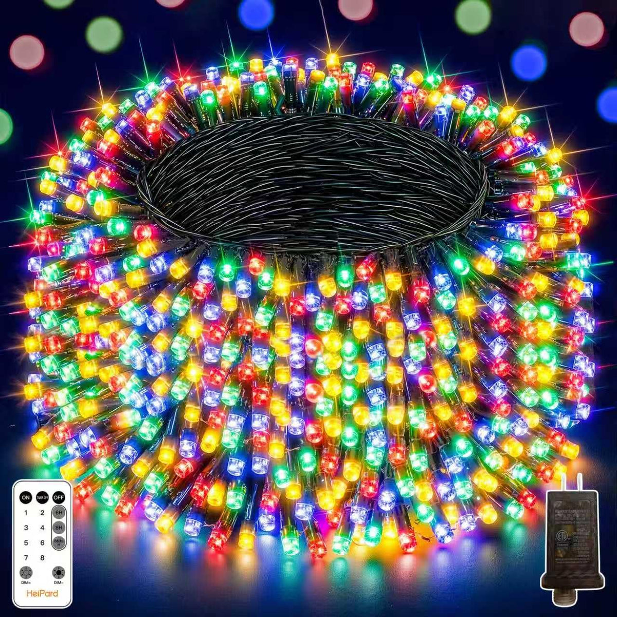 300 LED Christmas Lights Outdoor 98 FT Multicolor Remote and Plug (Multicolor / 300 LED)
