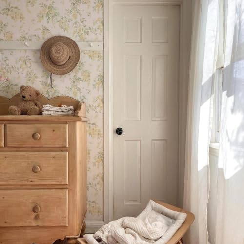 Flower Wallpaper Peel and Stick Watercolor Floral Self Stick Wallpaper Cabinet Contact Paper Boho Flower Self Adhesive Removable Wallpaper for Bedroom Decorative