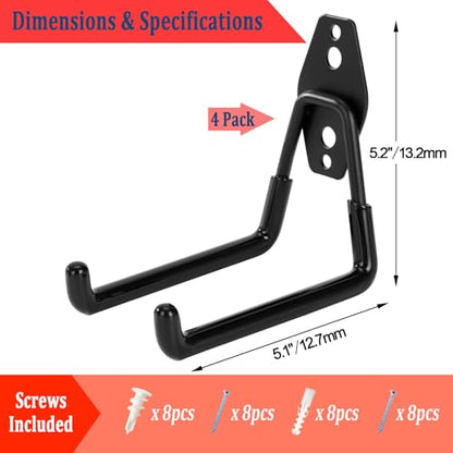 4 Pack Garage Hooks Heavy Duty