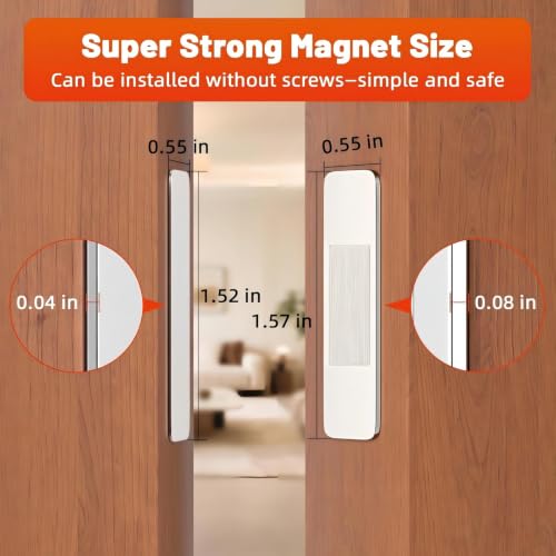 Narrow Cabinet Door Magnetic Latches for Door Closed