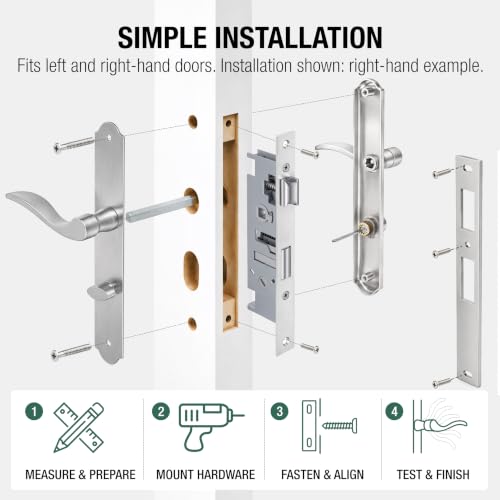 Flat Slot Storm Door Handle Complete Set