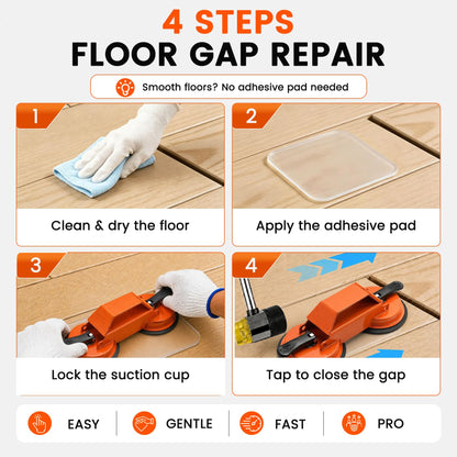 Floor Gap Fixer Tool Double Suction Cup Laminate Flooring Complete Kit