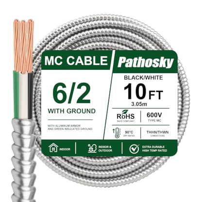 MC Cable MC Wire Flexible Interlock Interlocked Alum Armor Electric Wire Pure Bare Copper Conductors 2or3 UL83 UL1569 UL2556 6
