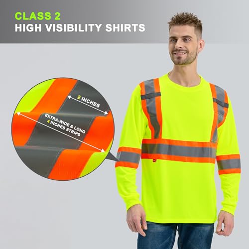 Hi Vis Long Sleeve Safety Shirts
