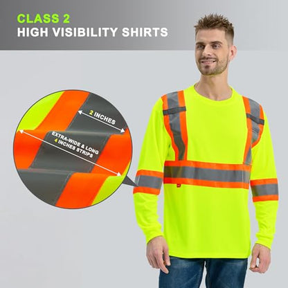 Hi Vis Long Sleeve Safety Shirts