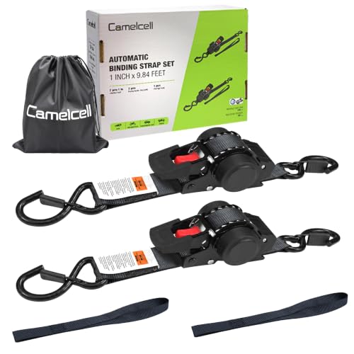 2 4 Pack Retractable Ratchet Straps