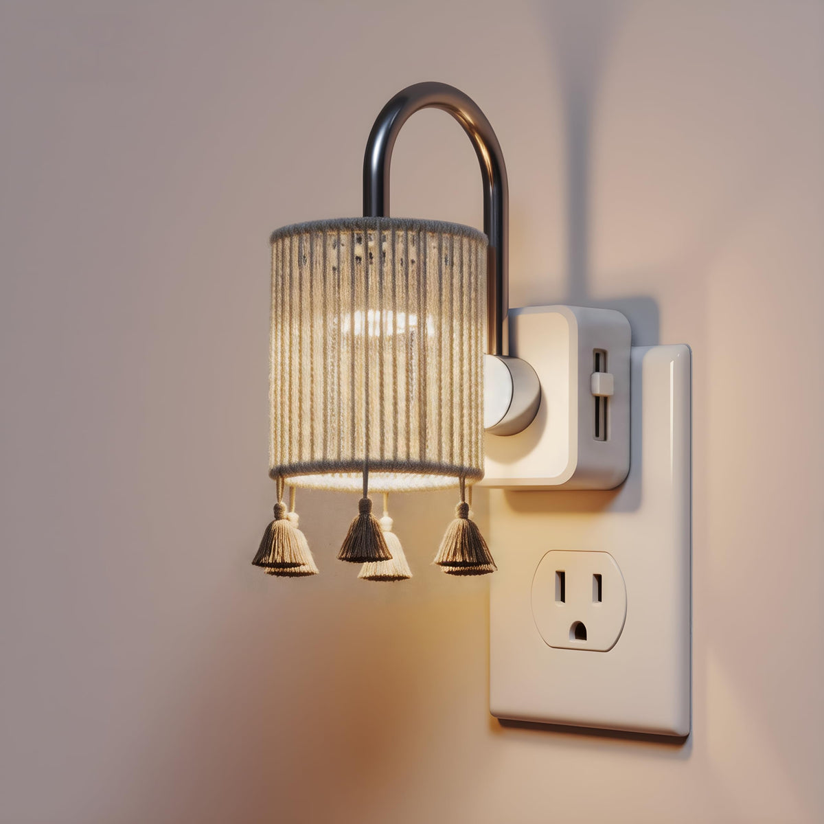 Night Lights Plug into Wall (Silver pole -3000k / 1 Pack)