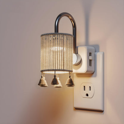 Night Lights Plug into Wall (Silver pole -3000k / 1 Pack)