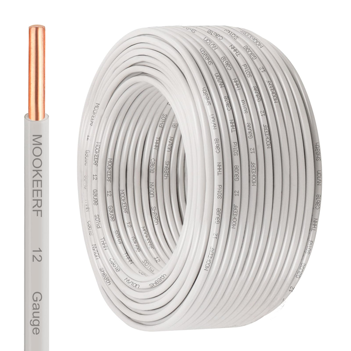 THHN Wire 12 Gauge 200FT (12 Gauge 200FT / White)