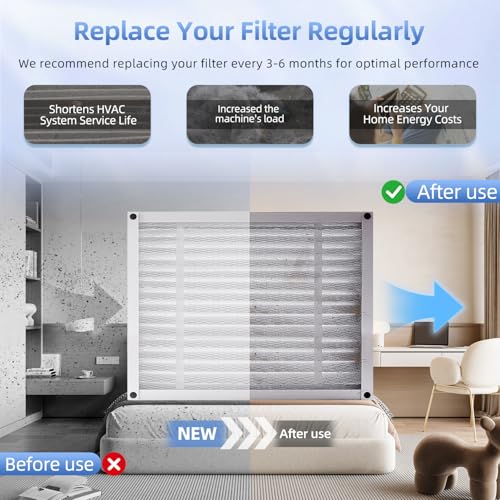 20x25x6 Filter Replacement For AprilAire SpaceGard 201 2200 2250 Foldable