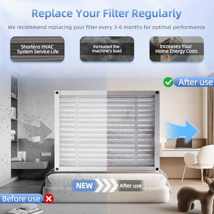 20x25x6 Filter Replacement For AprilAire SpaceGard 201 2200 2250 Foldable