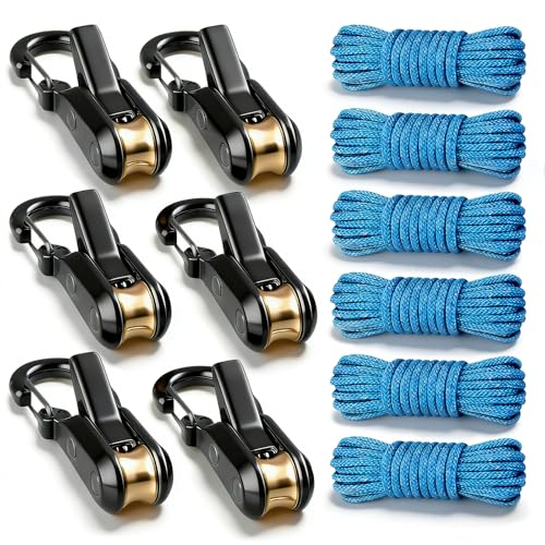 6 Pack Rope with Roller Tensioner for Easy and Secure Tying