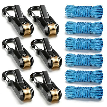 6 Pack Rope with Roller Tensioner for Easy and Secure Tying