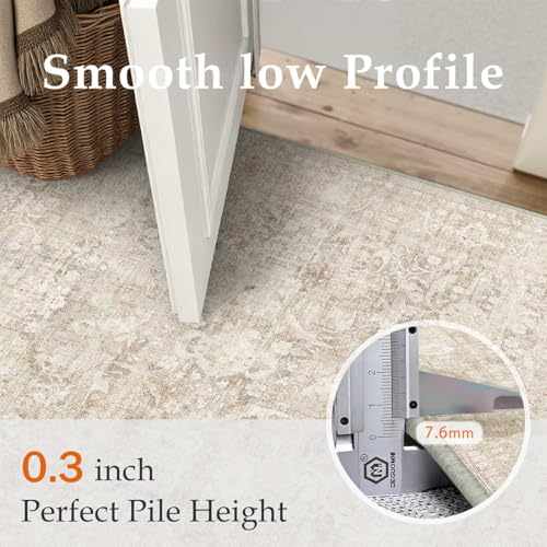 2x8 Beige Neutral Kitchen Hallway Runner Rug (Neutral | Beige / 2' x 8' (Runner))