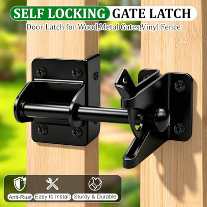 Self Locking Gate Latch for Wooden Fence