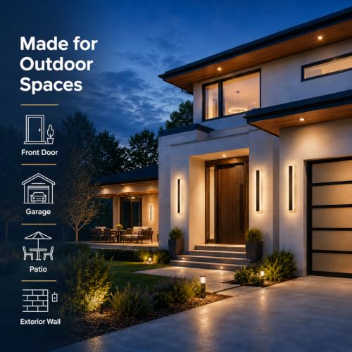 2 Pack Modern Outdoor Wall Lights