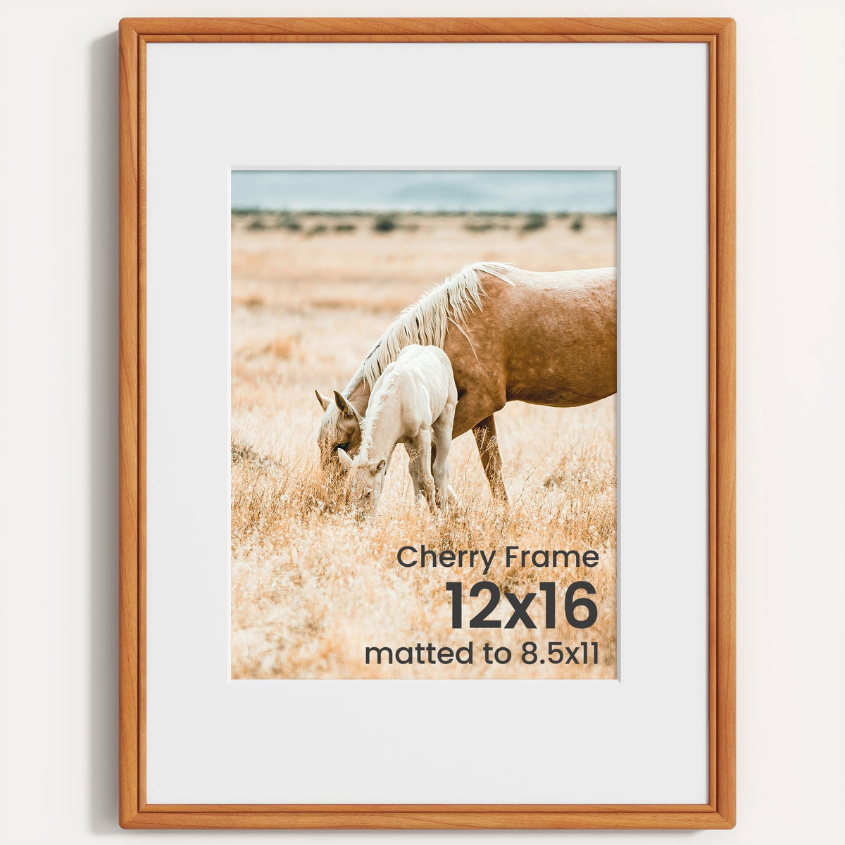 12x16 Picture Frame (Natural Solid Cherry / 12x16-1P)