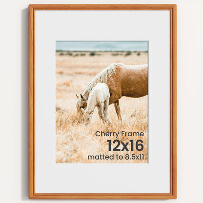 12x16 Picture Frame (Natural Solid Cherry / 12x16-1P)