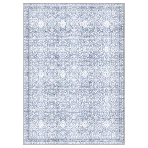 5x7 Area Rugs (Light Blue / 5' x 7' (Rectangular))