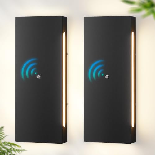 Dusk to Dawn Outdoor Modern Wall Light Black Wall Sconce