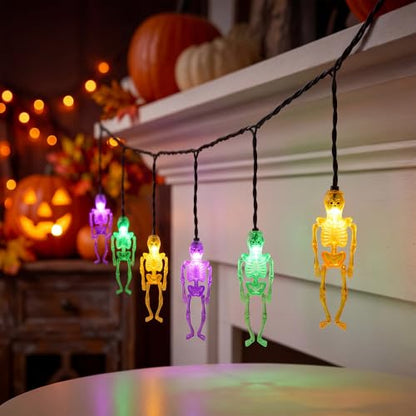 8.5Ft Outdoor Halloween Skeleton String Light (Skeleton)