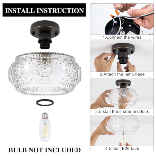 Semi Flush Mount Ceiling Light Fixture
