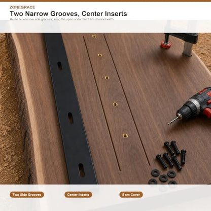 C Channel Steel Support Metal Support Bracing Hidden C Bracket for Table Top Live Edge Slab Woodworking