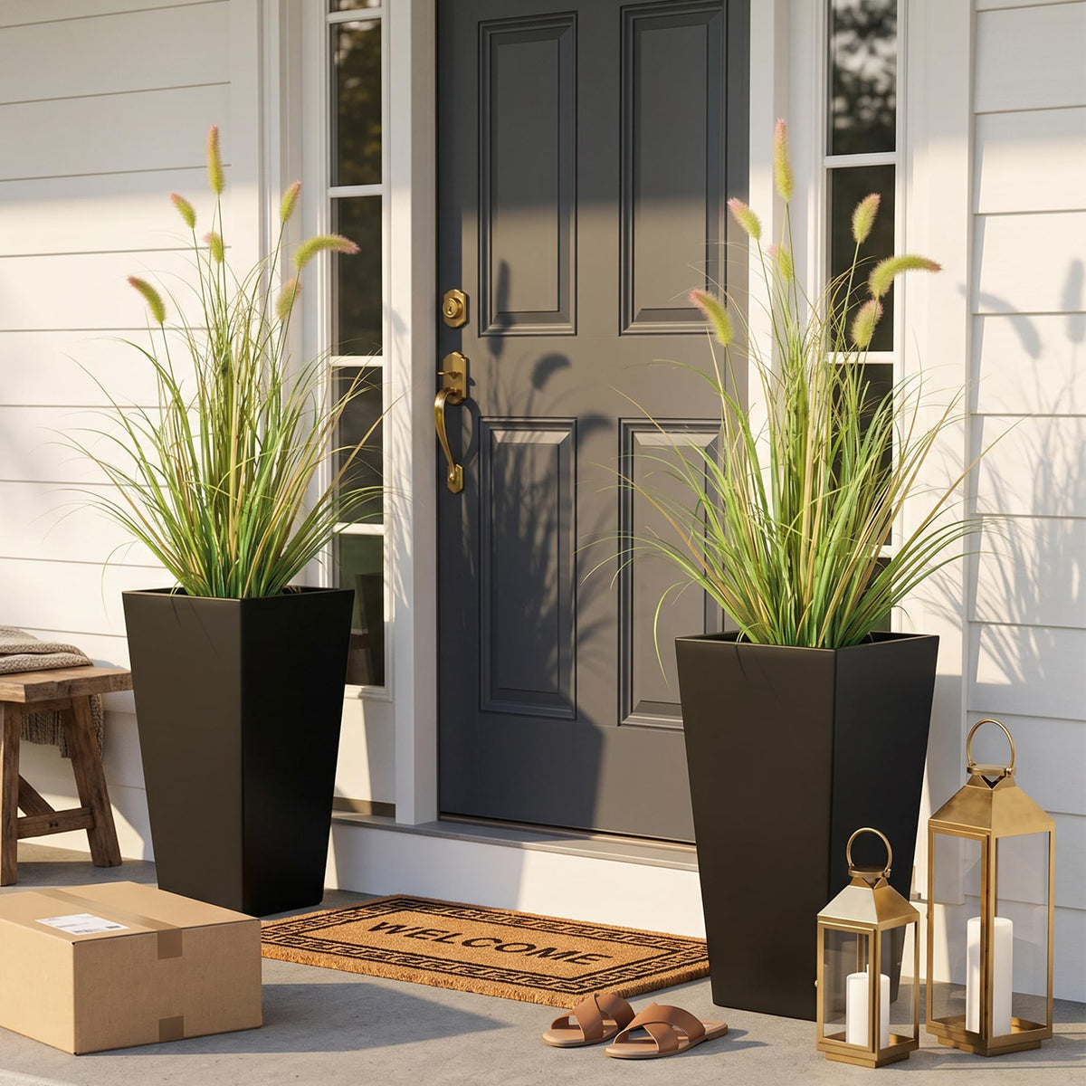 2 PCS 3FT Artificial Foxtail Grass Plants (3FT-Green)