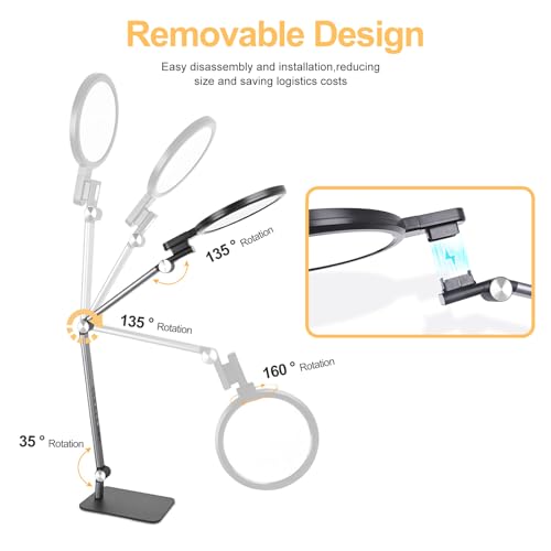 LED Desk Lamp for Home Office with Full Spectrums Eye Care (Black)