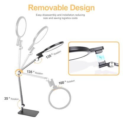 LED Desk Lamp for Home Office with Full Spectrums Eye Care (Black)